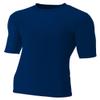 A4 Men's Compression Crew 1/2 Sleeve, Navy, Large view 2