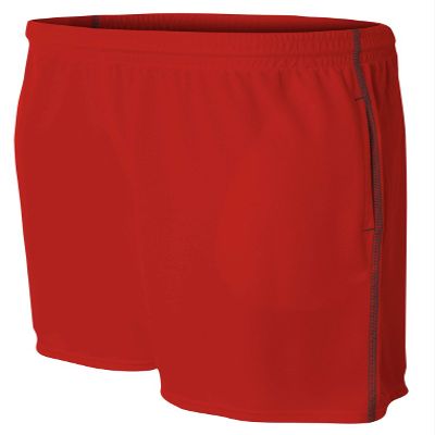 A4 Mens 9" Pocketed Short with Contrast Stitching, Medium, Scarlet