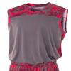 A4 Mens Printed Camo Performance Muscle Shirt, 3XL, Scarlet view 1