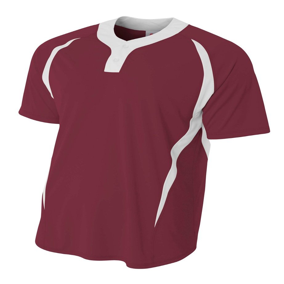 A4 NB4229-CRW 2-Button Color Block Henley Sportswear, Medium