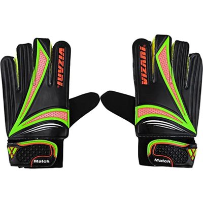 Vizari Junior Gloves for Protection & Grip | Tri-Color Youth Soccer Goalie Gloves with Elastic Wristband for Secure Fit | Finger Support Goalkeeper Gloves with Foam Cushioning for Kids & Youth