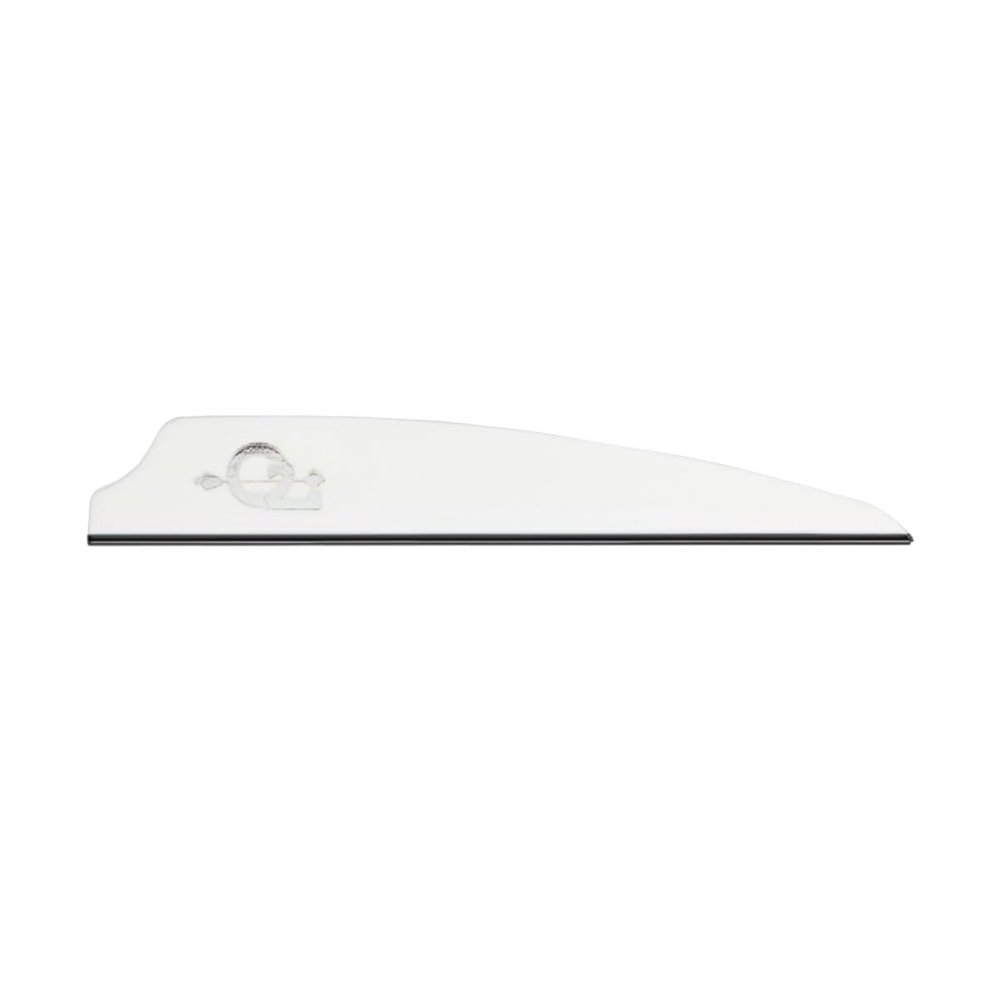 Q2i Fusion X-II Target Archery Vanes - Ultra-Lightweight with Tri-Fusion Vane Adhesion Technology for Archery Arrows Premium Arrow Fletching & Accessories for Archers - 3" 100pk White