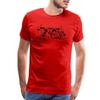 Thelwell Showjumping Interpreted Differently Fun Licensed Men's Premium T-Shirt Red view 1