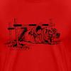 Thelwell Showjumping Interpreted Differently Fun Licensed Men's Premium T-Shirt Red view 3