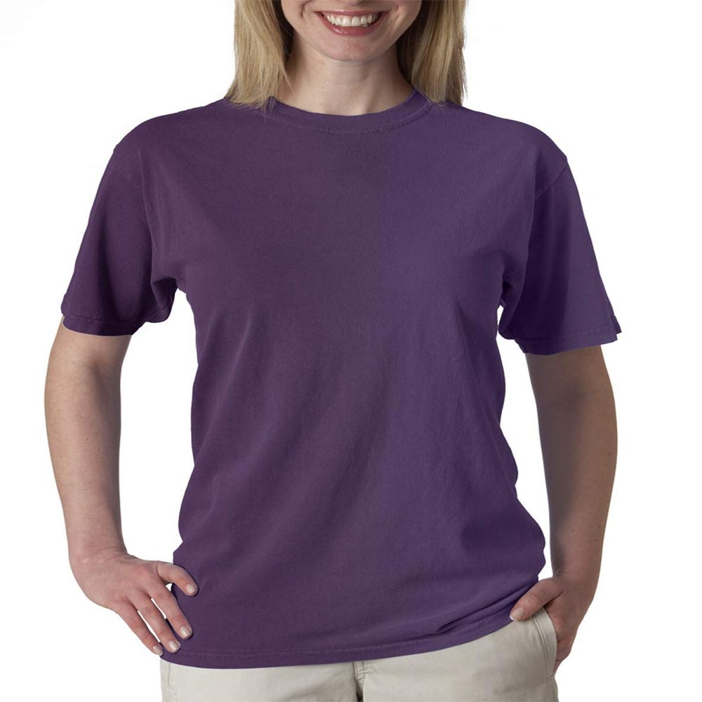 Comfort Colors Women's Garment-Dyed Front-Slit Hooded Sweatshirt (C1717),Grape-Medium