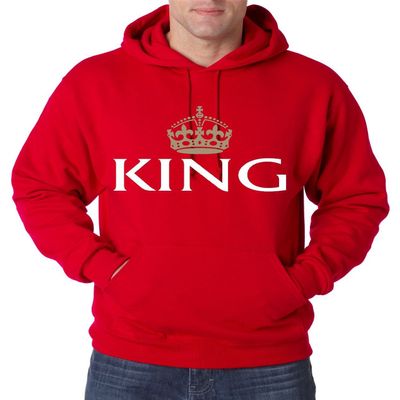 ALLNTRENDS Fashion Men Hoodie King (Large, Red)