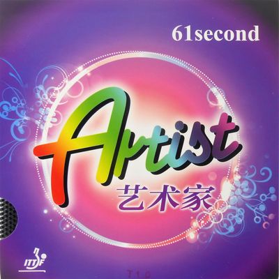 61second Artist Long Pips-Out Table Tennis (Ping Pong) Rubber with Sponge (Black, 0.5mm)