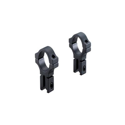 BKL 257H 0.6" Long Dovetail Rings High - for 1" Scope Tubes - Fits 3/8" or 11mm Dovetails - Matte Black