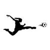 Soccer Girl Wall Decal view 1