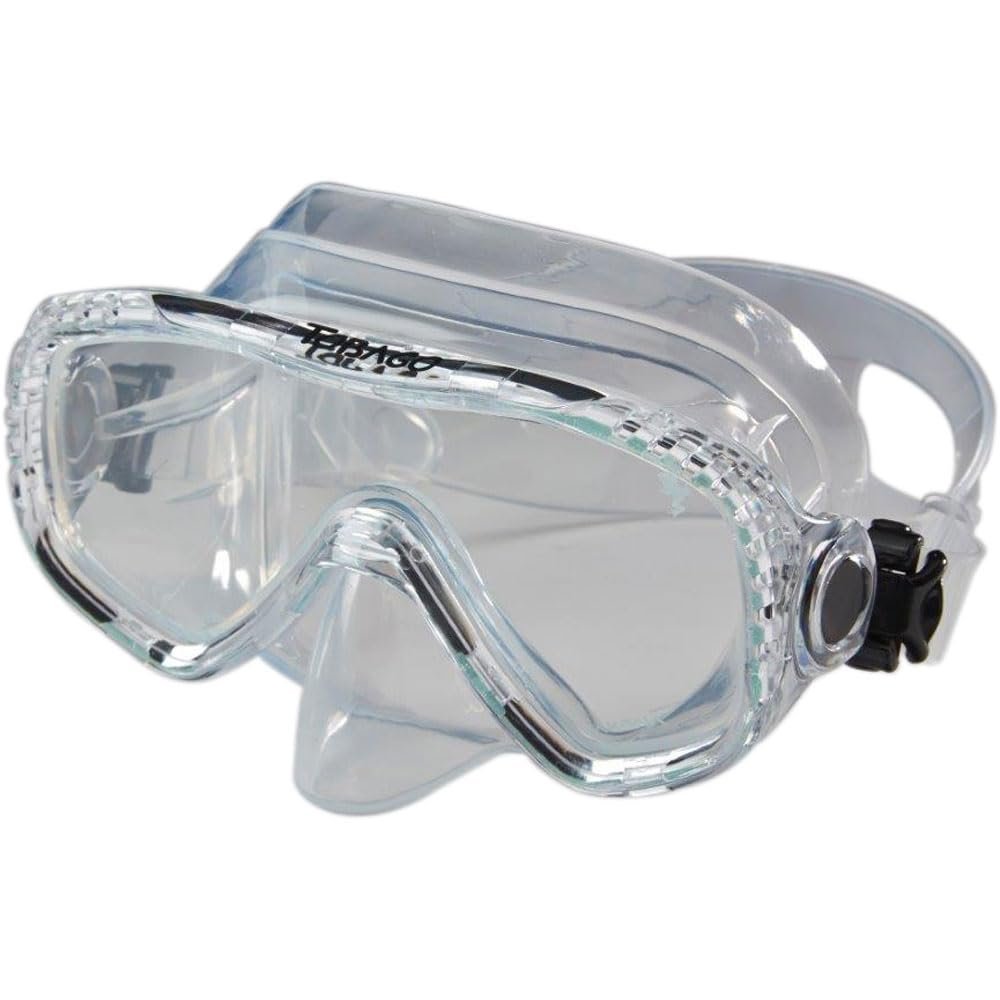 AKONA Tobago Scuba and Snorkeling Dive Mask with Clear Silicone Skirt and Single Tempered Lens - Clear