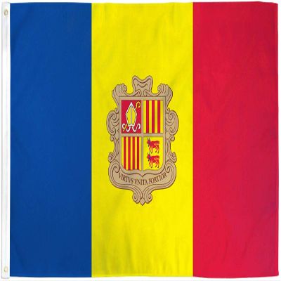 3x5 Andorra Flag Principality Banner Pennant