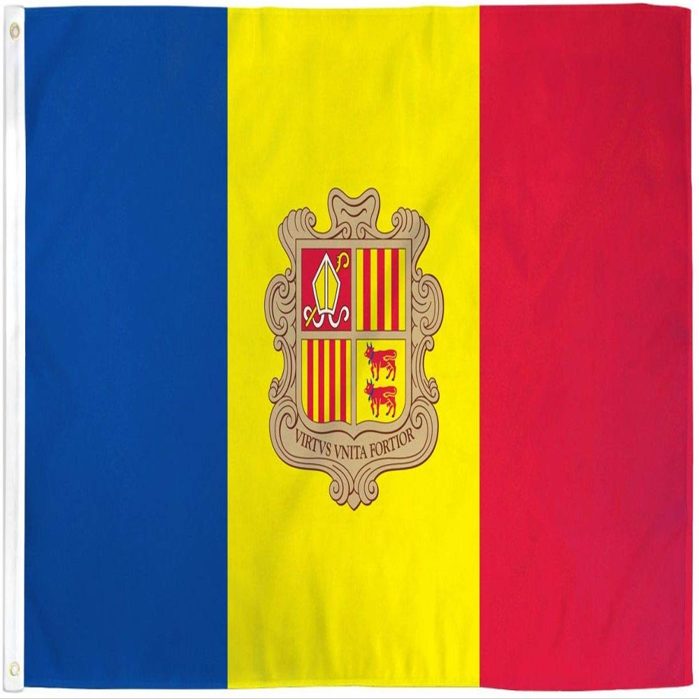 3x5 Andorra Flag Principality Banner Pennant