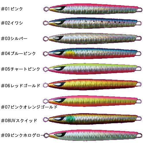 Waki LF Metal Jig Lure, Scanner LF, 2.8 oz (80 g), #06 Red Gold
