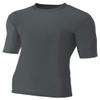 A4 Men's Compression Crew 1/2 Sleeve, Graphite, 3X-Large view 1