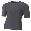A4 Men's Compression Crew 1/2 Sleeve, Graphite, 3X-Large view 2
