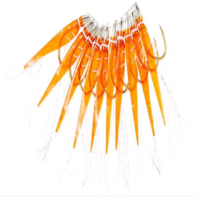 Hayashi Fishing Equipment Seisakusho, 50 Pieces, TOSA Cabara, Persimmon Leather, Glitter Mackerel Mold, Metal Needles, No. 13