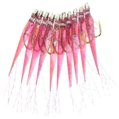 Hayashi Fishing Tackle Seisakusho, 50 Pieces, TOSA Cabara, Pink Aurora Mackerel Leather, Round Metal Needles, No. 5.5