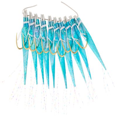 Hayashi Fishing Equipment Seisakusho, 50 Pieces, TOSA Cabara, Blue Aurora Mackerel with Lam Mold, No. 5.5
