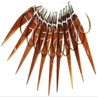 Hayashi Fishing Equipment Seisakusho, 50 Pieces, TOSA Kabura, Brown Leather, Horse Mackerel Mold, Metal Needles, No. 13