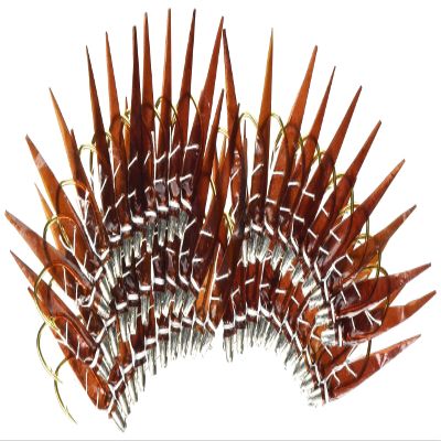 Hayashi Fishing Equipment Seisakusho, 50 Pieces, TOSA Kabura, Brown Leather, Horse Mackerel Mold, No. 12