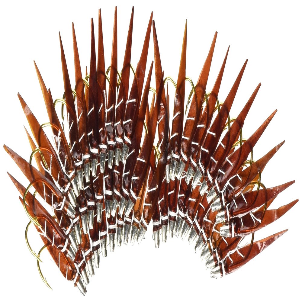 Hayashi Fishing Equipment Seisakusho, 50 Pieces, TOSA Kabura, Brown Leather, Horse Mackerel Mold, No. 12