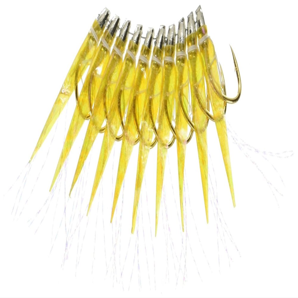 Hayashi Fishing Gear Seisakusho 50 Pieces TOSA Headpiece Yellow Aurora Leather Glitter Hydrangea Type Metal Wire No. 9