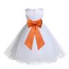 Wedding Pageant White Flower Girl Rattail Edge Tulle Dress 829t 2 view 1