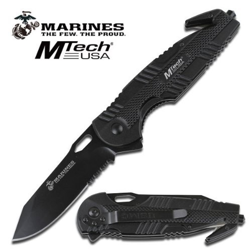 M-A1031BS US wSPe1Jx Marines Official Licensed Spring Assist Knife 4.75" tja3LntRh Closed ghkdiwiy 2334rtyui gbh EXCLUSIVESPRING VU7NNK ASSISTED KNIFE4.75" CLOSEDSTAINLESS STEEL Ooi8HJG8y BLADE3.5MM HALF SERRATED BLADEBLACK ALUMINUM HANDLEWITH CARBID