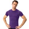 TopTie Men's Compression Short Sleeve T-Shirt, Workout Sports Top, Athletic Base Layer Shirt-Purple-XXL view 1