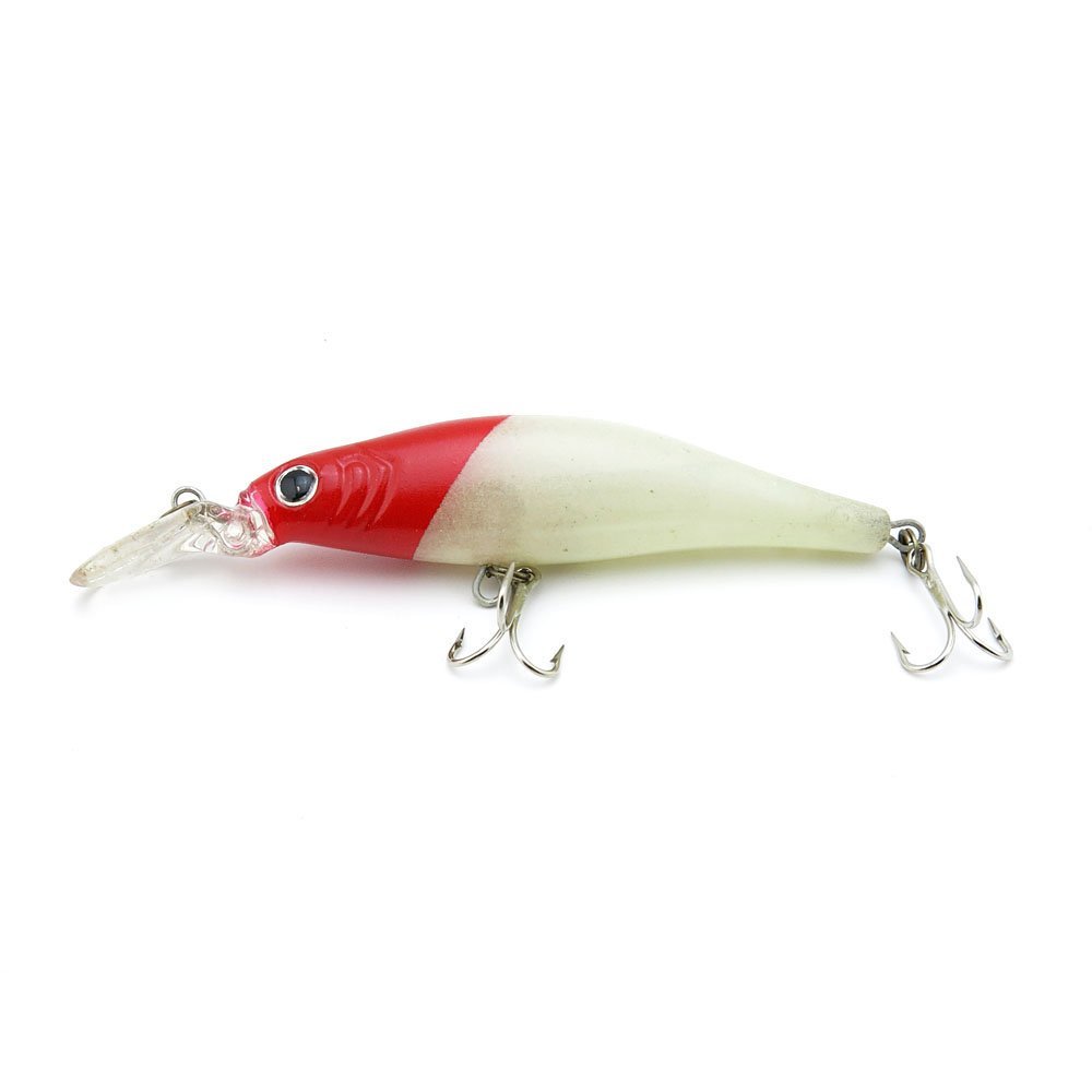 5x Freshwater Saltwater Coarse Sea Crank Salmon Hooks Bass Jerk Fishing Lures Crankbait Baits peche leurres LK-80-Luminous 80mm 6g Minnow