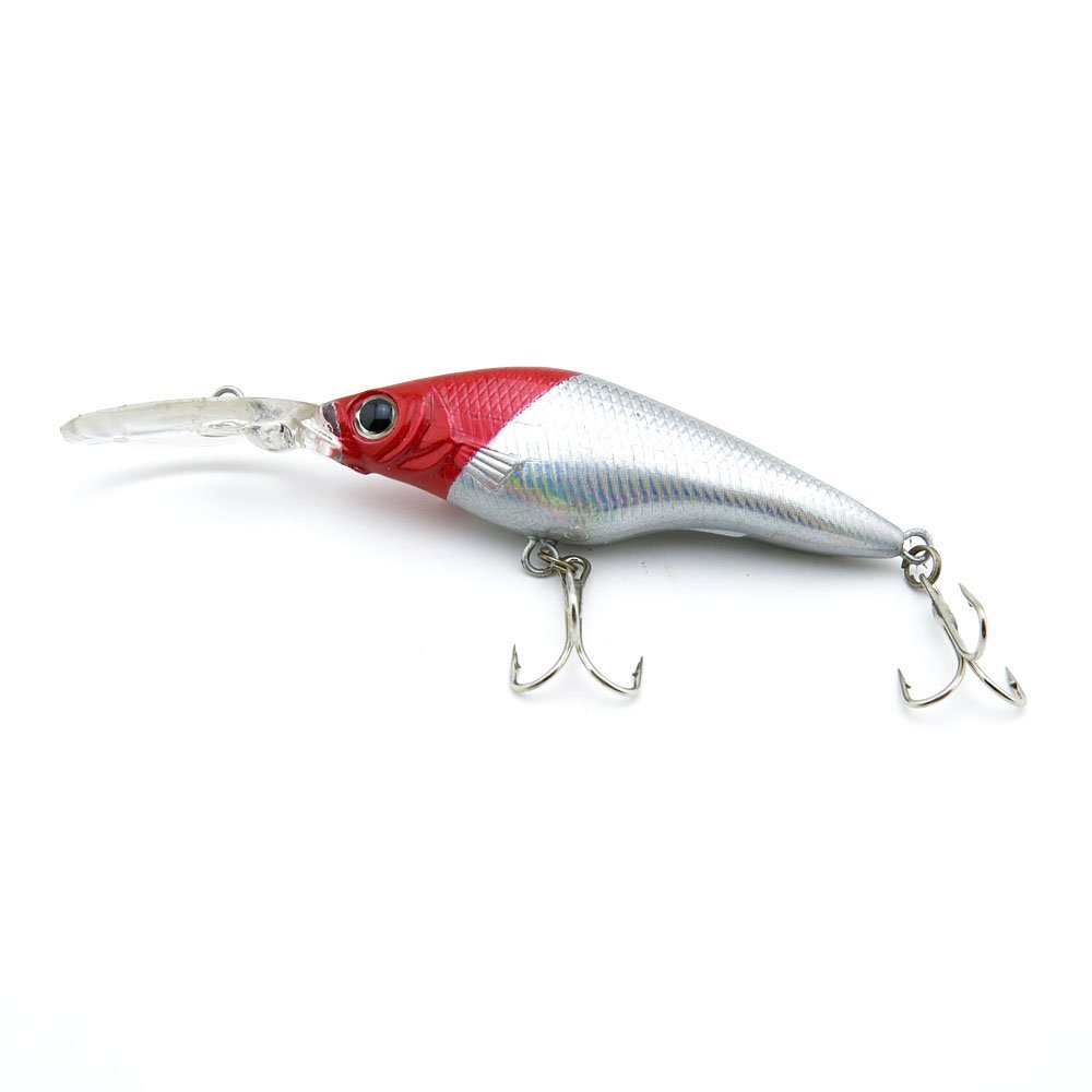 5x Freshwater Saltwater Coarse Sea Crank Trout Hooks Tackle Pike Fishing Lures Crankbait Baits peche leurres RHAF-85-01 85mm 6g Minnow