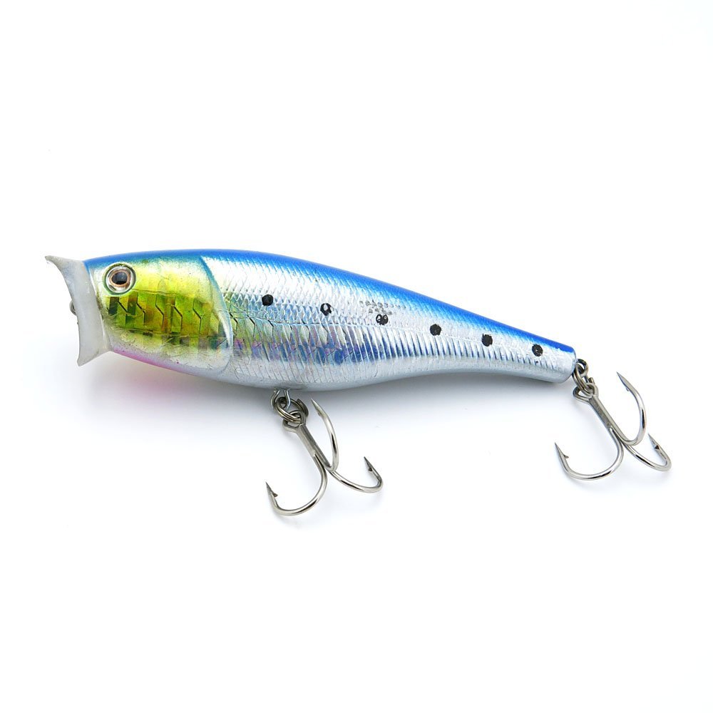 10x Freshwater Saltwater Coarse Sea Crank Salmon Tackle Hard Fishing Lures Crankbait Baits peche leurres QG-100-02 95mm 16g Popper