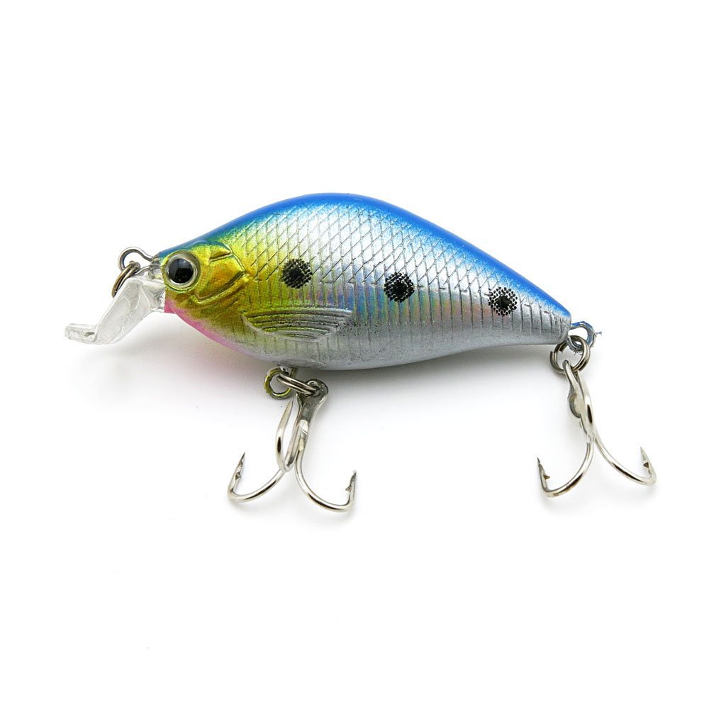 5x Freshwater Saltwater Coarse Sea Crank Fly Bass Pike truite Fishing Lures Crankbait Baits peche leurres YA-50-02 50mm 4g Shad