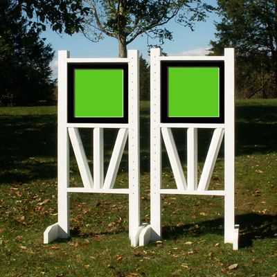 2 Color Solid Panel Top 3 Rail V Bottom Jumper Standards #262 6ft Hunter Green/Lt Green