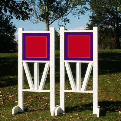 2 Color Solid Panel Top 3 Rail V Bottom Jumper Standards #262 6ft Purple/Red