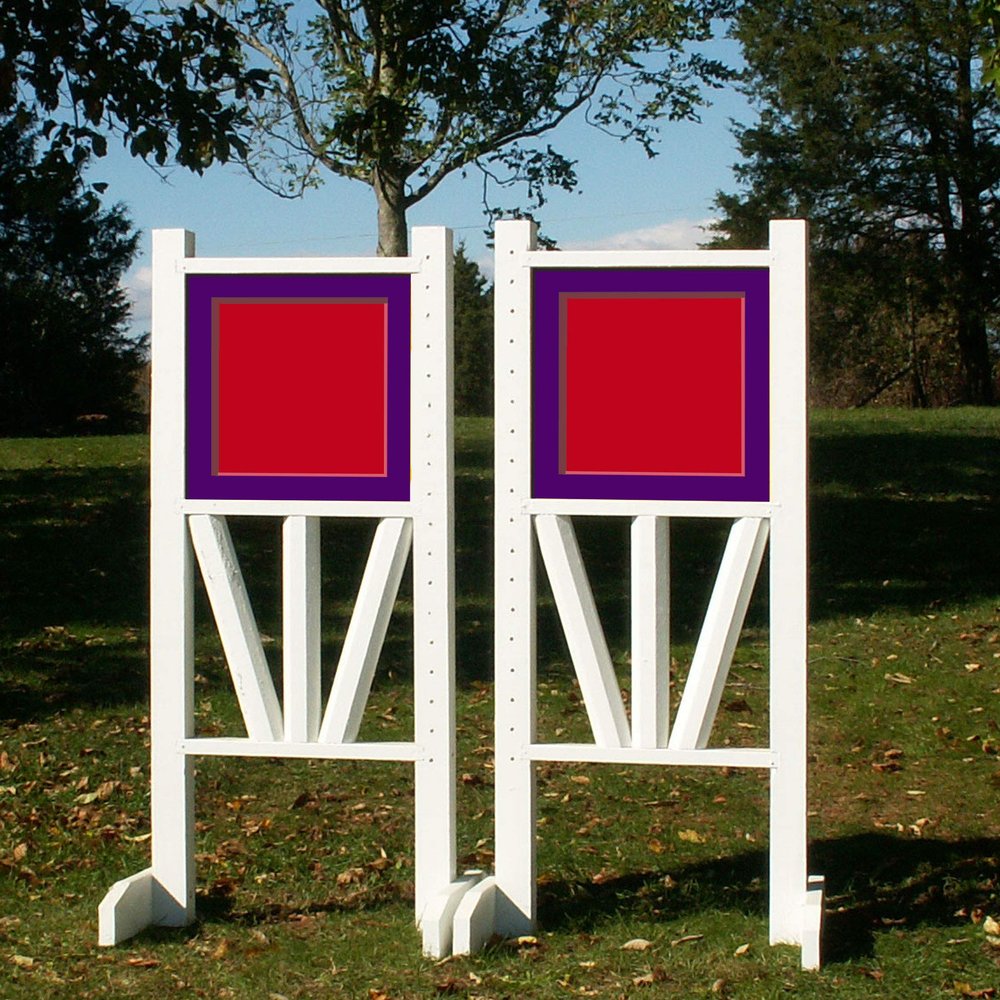 2 Color Solid Panel Top 3 Rail V Bottom Jumper Standards #262 6ft Purple/Red