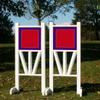 2 Color Solid Panel Top 3 Rail V Bottom Jumper Standards #262 6ft Purple/Red view 1