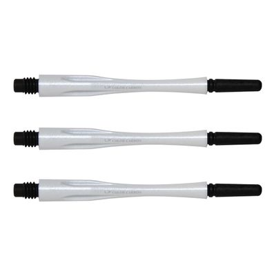 NineDartOut.us Fit Shaft Carbon White Pearl Hybrid 4 Pack (Spinning) (#8-42.5mm - Extra Long Plus)