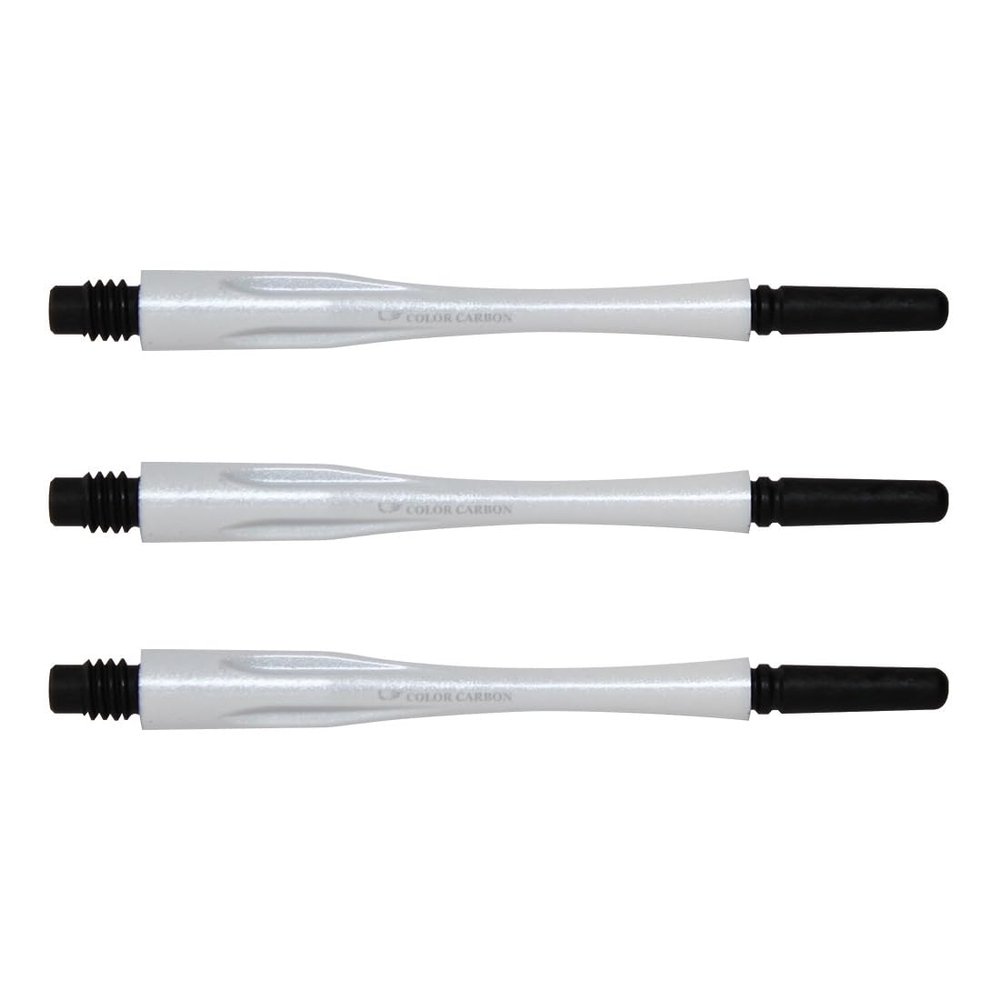NineDartOut.us Fit Shaft Carbon White Pearl Hybrid 4 Pack (Spinning) (#8-42.5mm - Extra Long Plus)