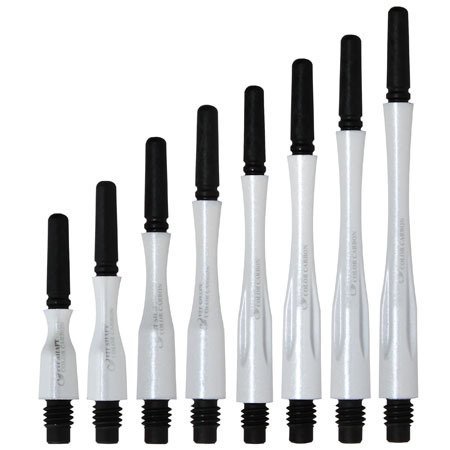 NineDartOut.us Fit Shaft Carbon White Pearl Hybrid 4 Pack (Locked) (#3-24.0mm - in Between)