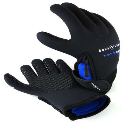 Aqua Lung Thermocline Zip 3mm Gloves (X-Small, Black)