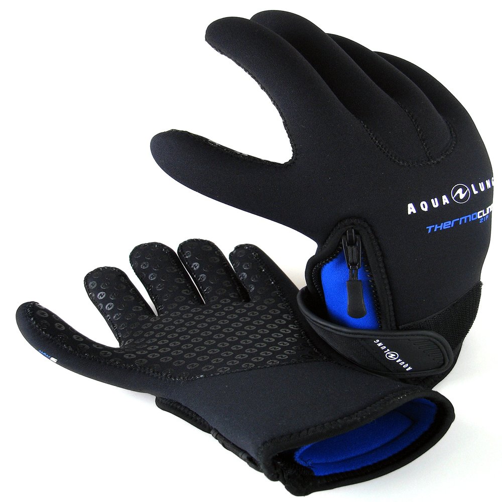Aqua Lung Thermocline Zip 3mm Gloves (X-Small, Black)