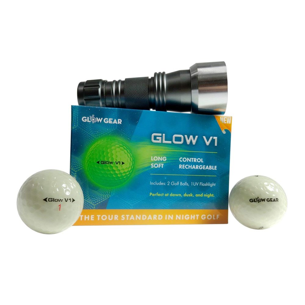 GlowV1 Night Golf Balls (12-Pack) - Best Hitting Ultra Bright Glow Golf Ball - Compression Core and Urethane Skin