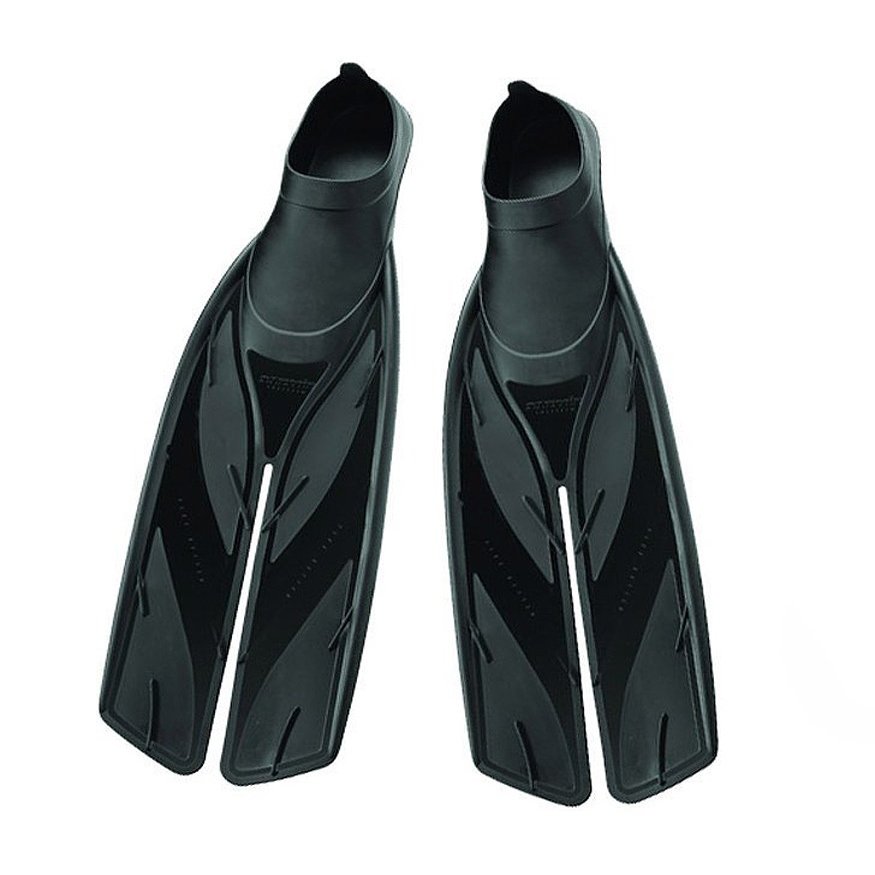 Atomic Full Foot Split FINS HIGH Energy Compound Scuba Diving (Black, 10.5-11.5)