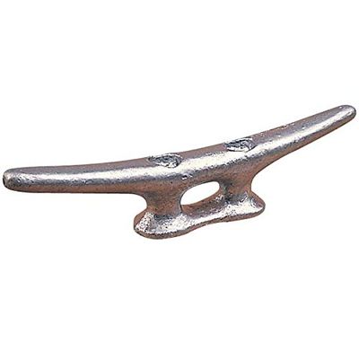 AMRS-040112-1 12" Sea Dog Open Base Galvanized Cast Iron Dock Cleat (2 Count)