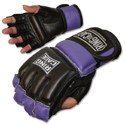 Womens MMA Kickboxing Fitness Bag Gloves - Purple (Lavender) or Pink Color - Small or Medium Size (Purple, Small)