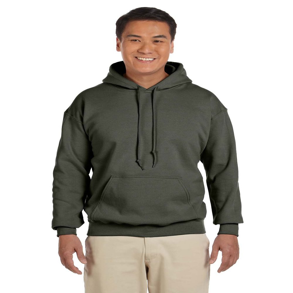 18500 Gildan Adult Heavy Blend Hooded Sweatshirt - Military Green - Xxxx-Large