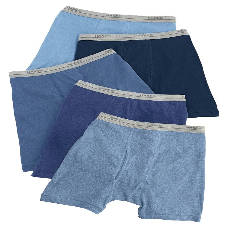 Hanes Boys Boxer Brief 5-Pack, Assorted Solid Dyed Heathers, Size - XL