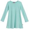 City Threads Girls' Cotton Long Sleeve Dress for School Party Dress Play Base Layer for Sensitive Skin SPD Sensory Friendly, Striped Wave, 12/18m view 1