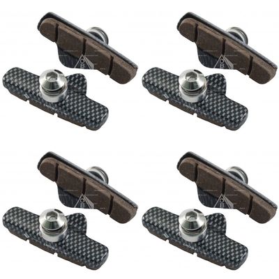 DiscoBrakes 4Prs/8 x Carbon Rim Road Pads - Compatible with Campagnolo Record,Chorus,Centaur